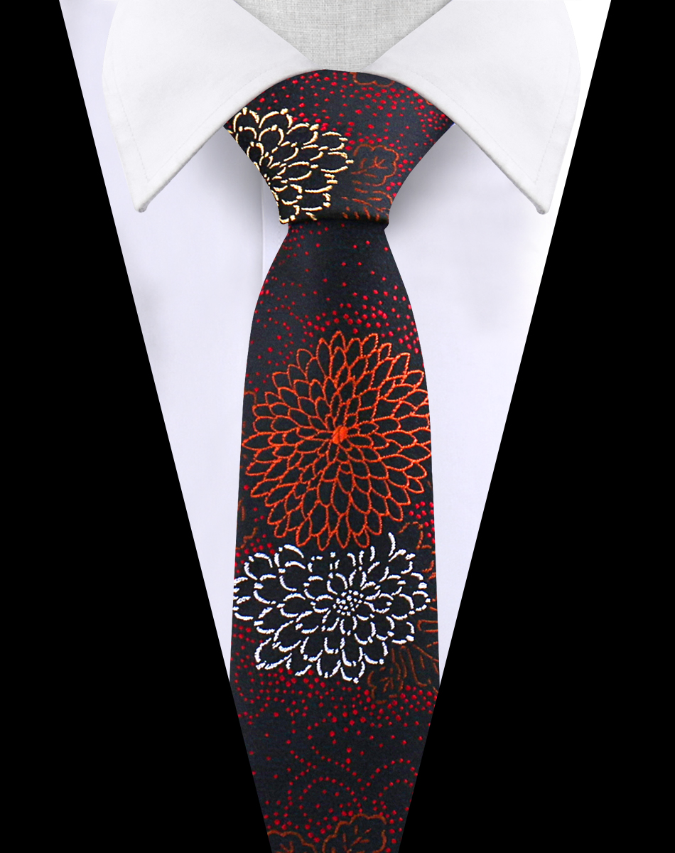 Männer Krawatte Krawatte Für Männer Business Hochzeit Party Luxus Paisley Krawatte Floral Herren Krawatte Zubehör Gravata: Rose Rot