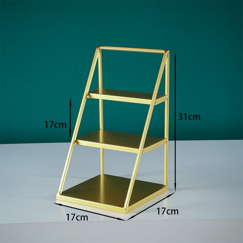 Stable Metal Dessert Table Cake Topper Display Stand Cupcake Plate Wedding Decorative Rack Pastry Tray Afternoon Tea Snack Stand: 3 Tiers
