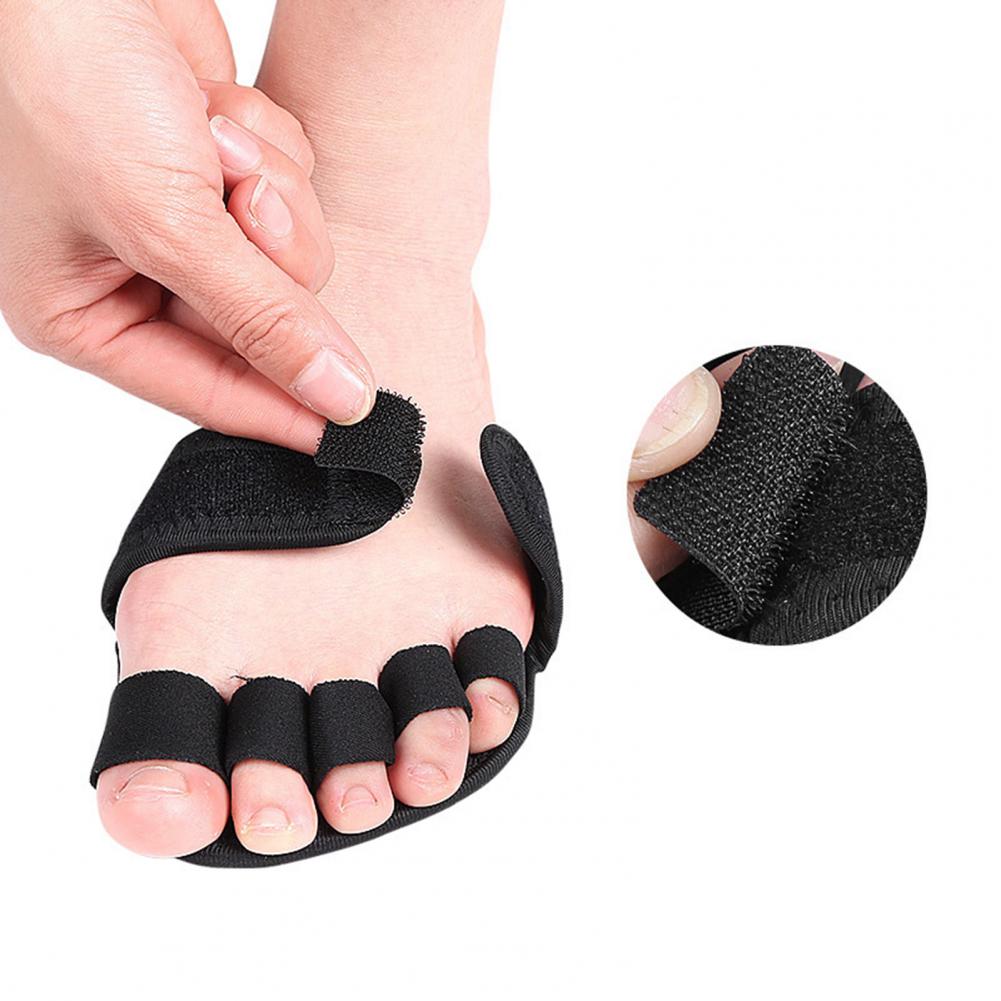 Damen-vorfußpolster-yogasocken mit klettverschluss, halbhohem zehenteiler, unsichtbar, hochhackig, kurz, flach, zum hineinschlüpfen, offene socken
