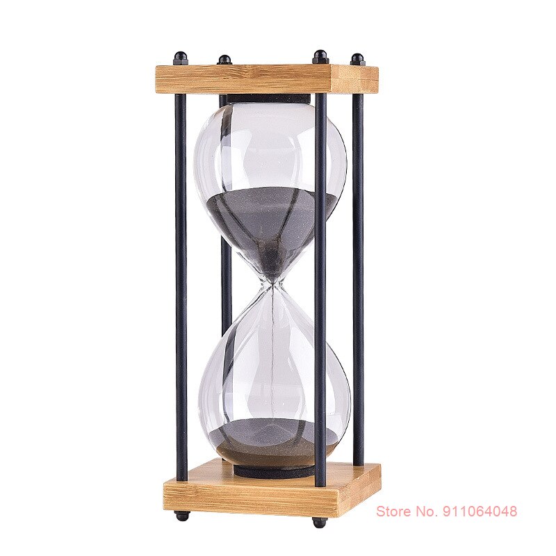 Sablier violet de 30 minutes pour salle de classe, décoration de bureau, fond en bois, verre, minuteur d&#39;étude,