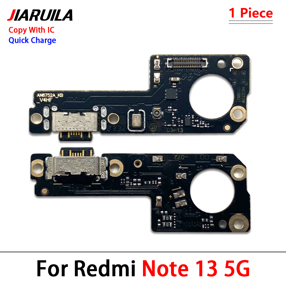 USB Charger Charging Port Dock Connector Microphone Flex Cable For Xiaomi Redmi 12C Note 12 4G 13 Pro Plus 5G 12s Fast charging: Orange