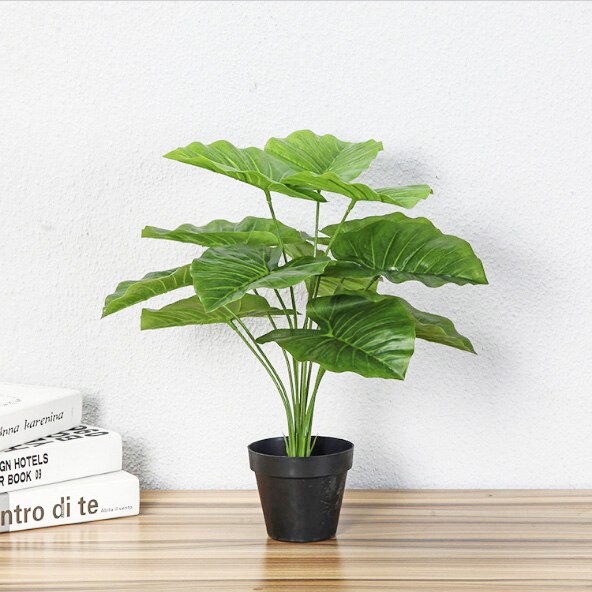 Arbre vert artificiel en plastique, fausses plantes, décoration de jardin pour la maison, toucher réaliste, décor de Table intérieure, petit arbre: Taro