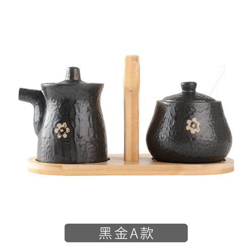 Vintage Kruiden Pot Set Spice Jars Azijn Fles Huishouden Keukengerei Porselein Mini Zout En Peper Shakers: H