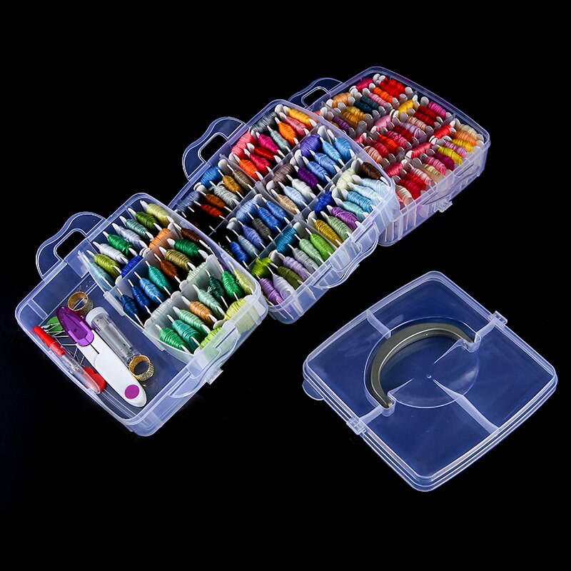Boîte de rangement de fil de broderie, ensemble de fil artisanal de 150 couleurs, pour bobines de point de croix, 1 pièce