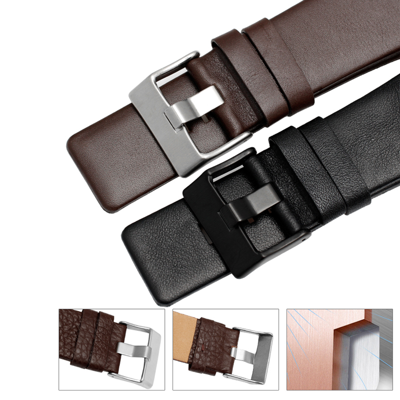 Bracelet de montre en cuir véritable pour Diesel DZ1216 DZ1273 DZ4246 DZ4247 DZ287