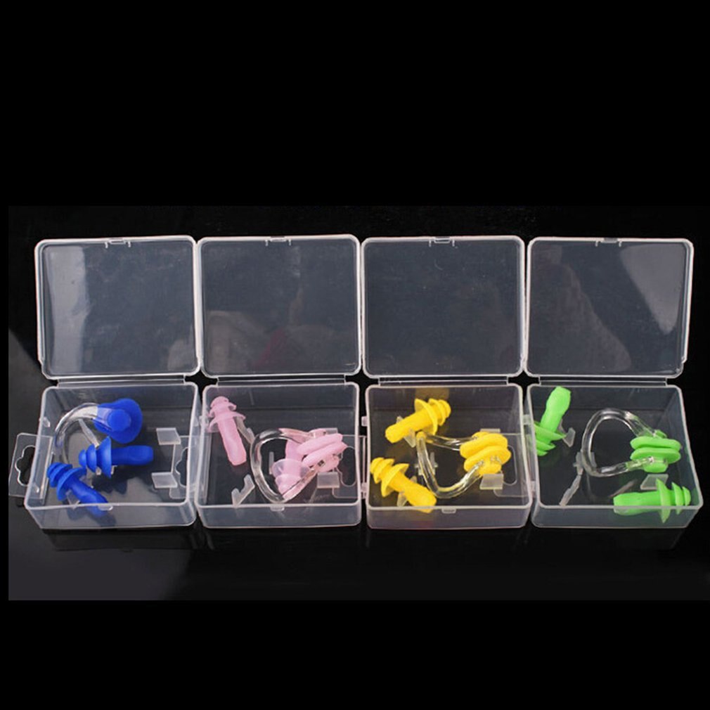 Waterdichte zachte zwem oordopjes neusklem beschermhoesje voor bescherming tegen water zachte siliconen zwem- en duikbenodigdheden