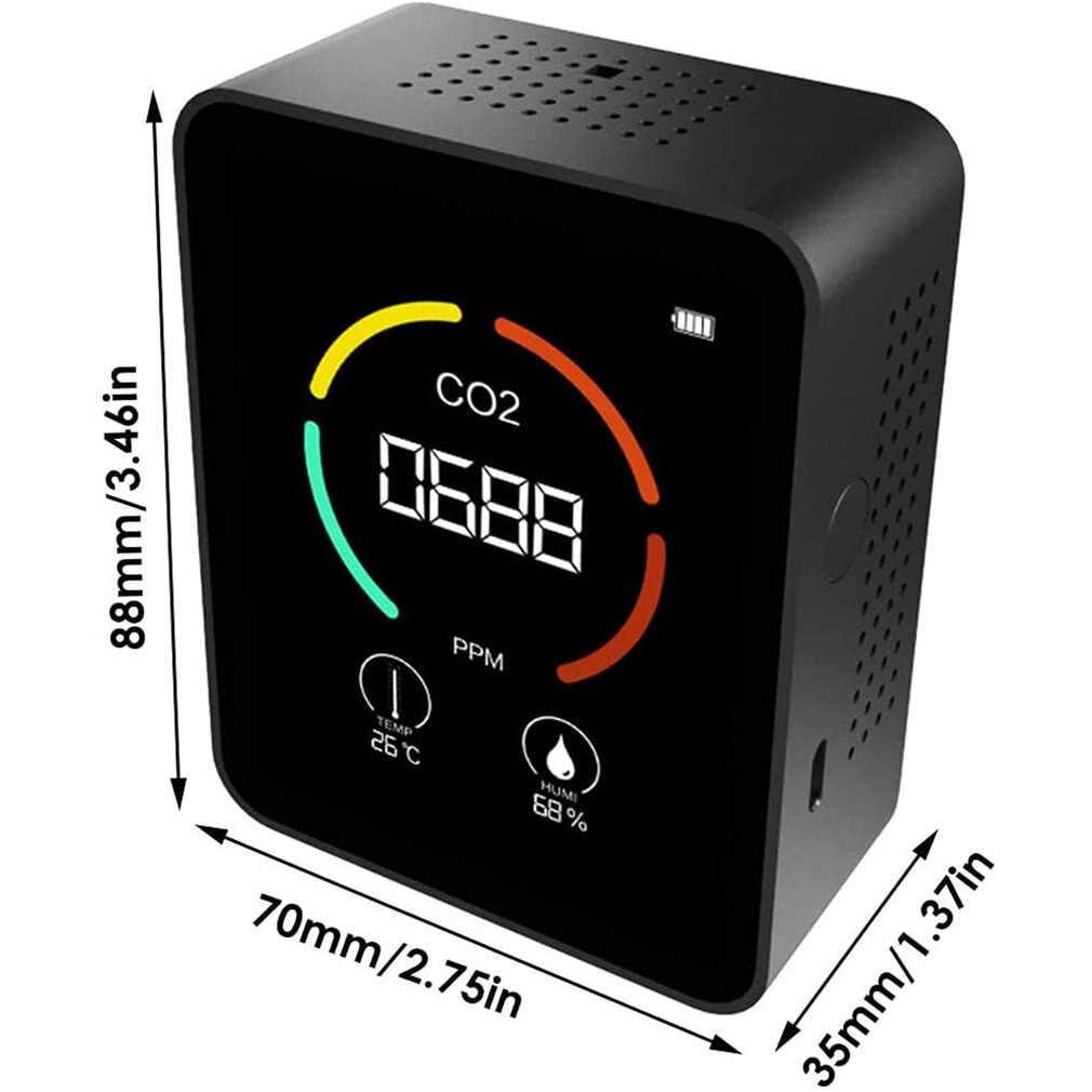 Air Carbon Dioxide Monitors Three In One Carbon Dioxide Hygrometer Combined Pollution Instrument Temperature Sensor