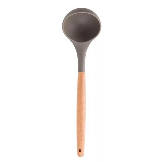 Wooden Silicone Kitchen Utensil Nonstick Cooking Utensils Spoon Egg Mixer Cooking Whisk Cook Blender Baking Utensil: Spoon