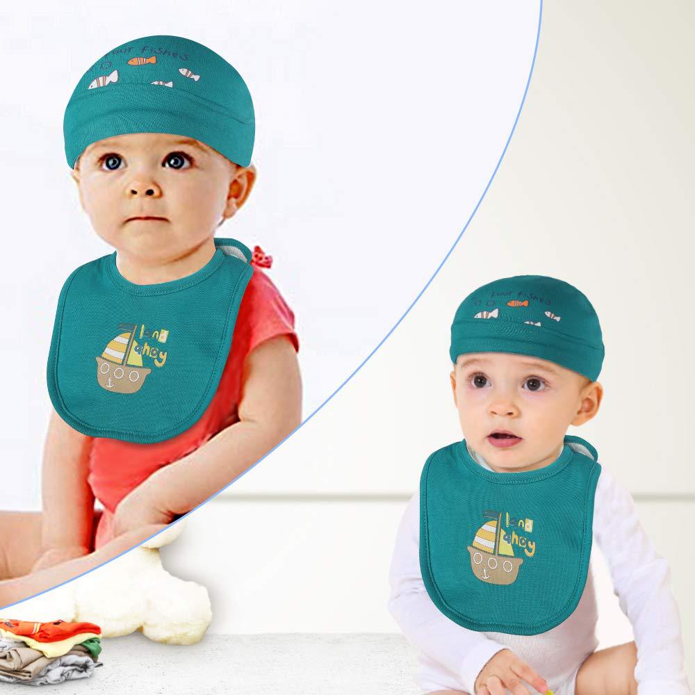 Baby Boy Accessories Cotton 3Piece Hat+3Piece Gloves+3Piece Bibs Newborn Photography Props Nightcap Sleep Boys Beanie