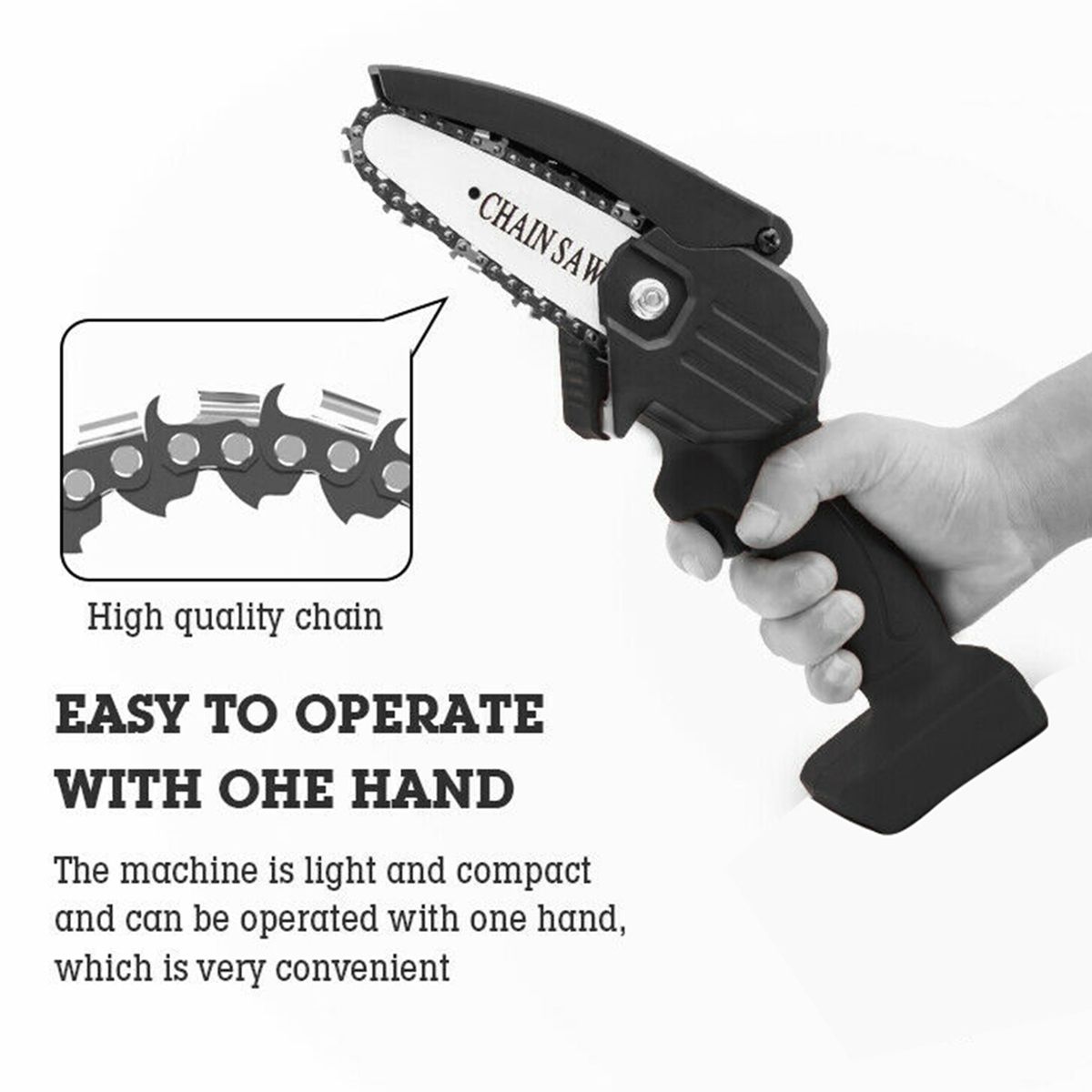 88V 4 pouces scie à chaîne électrique W/batterie travail du bois élagage à une main jardin coupe outil électrique sans fil tronçonneuse circulaire