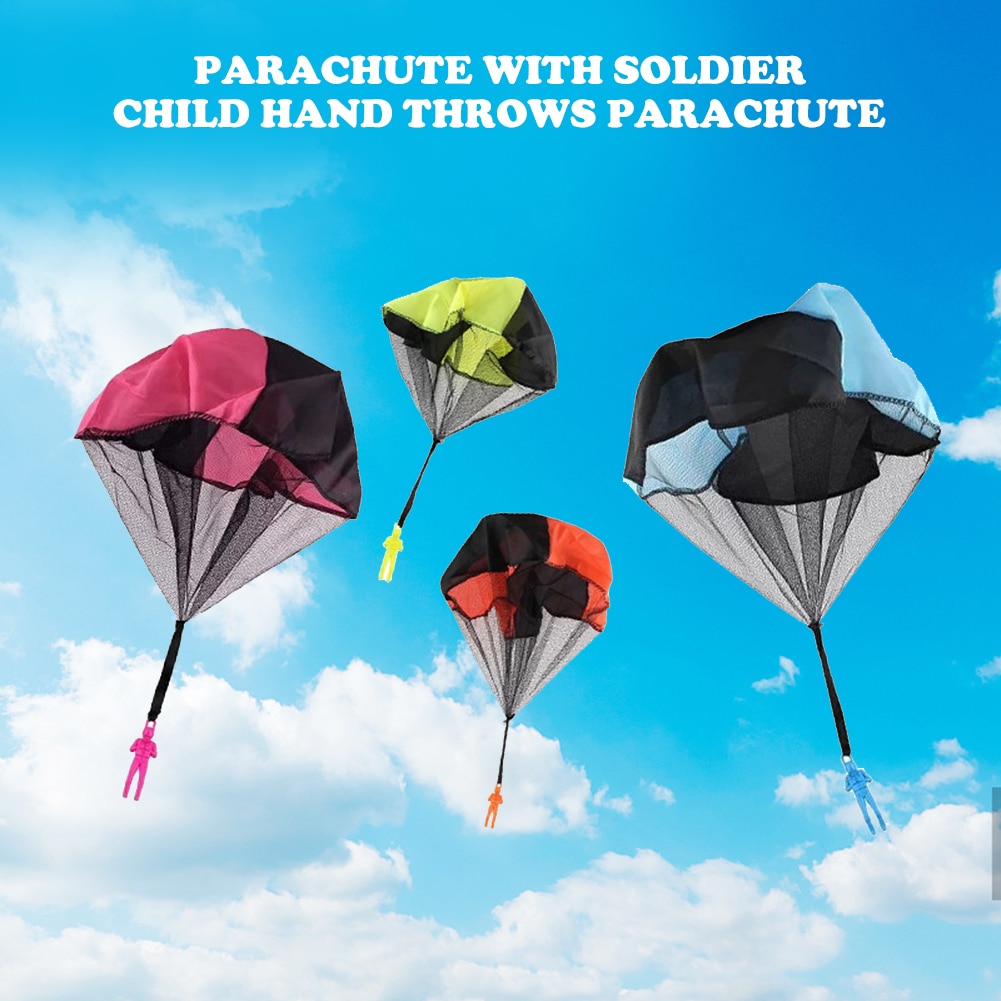 Gemonteerd Modelbouw Kits Tool Mini Hand Gooien Paraplu Speelgoed Outdoor Game Play Educatief Soldaat Parachute