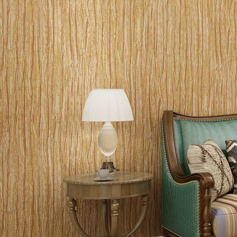 Modern en eenvoudig 3d vliesbehang reliëf retro houtnerf woonkamer slaapkamer hotelbehang: Lichtgroen