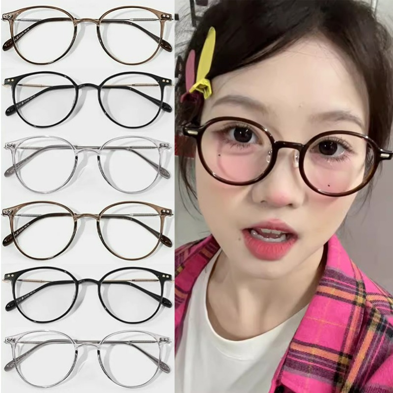 Vintage Computer Glasses Frame Women Men Anti Blue Light Round Eyewear Blocking Glasses Round Optical Spectacle Eyeglass