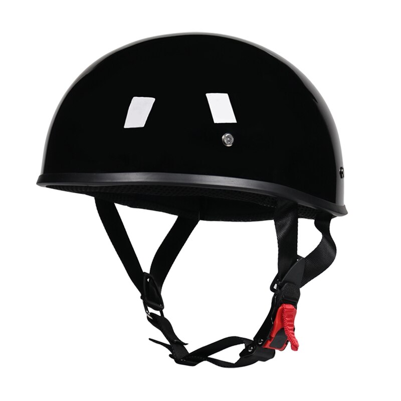 Half Face Vintage Motorcycle Helmet Retro German Kask,Cafe Racer,Scooter,Cruiser,Chopper,Matte black,EPS lining,DOT approved