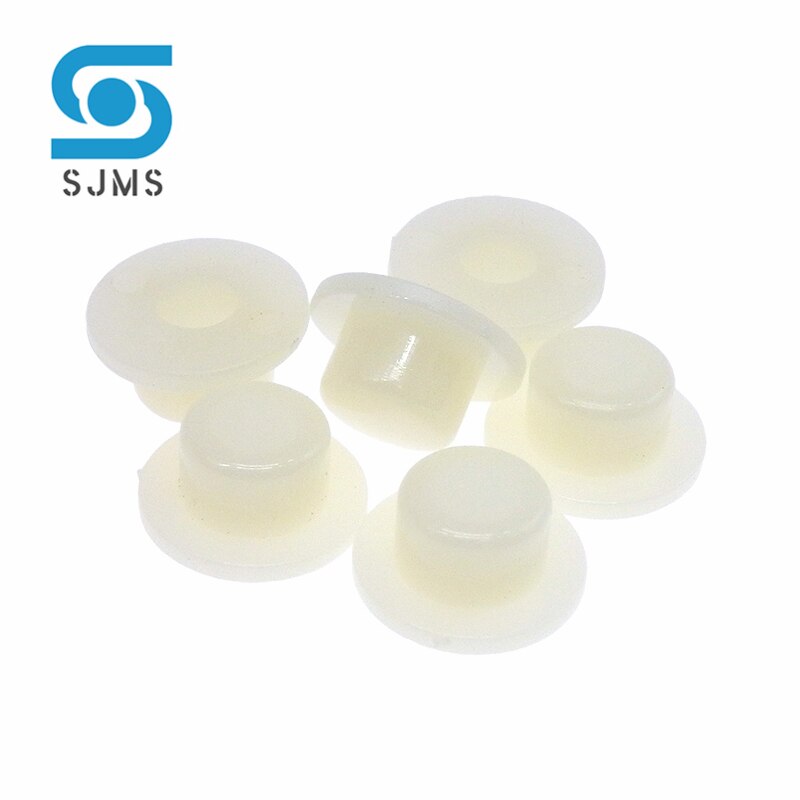 20 Stuks Silver Plating Tactile Drukknop Cap GJW101 Switch Knop Hoed 9.1*4.6Mm Binnenste Gat 3.4Mm voor 6*6 Mm Tact Micro Switch: GJW101 Ivory