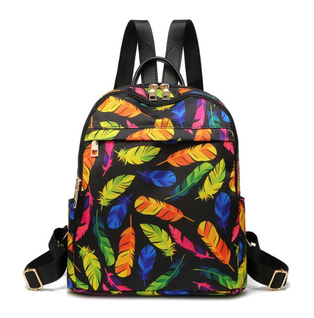Chuwanglin impression sac à dos étanche femmes sac à dos cartable pour adolescentes sacs à dos décontracté quotidien sacs durables A60103: feather