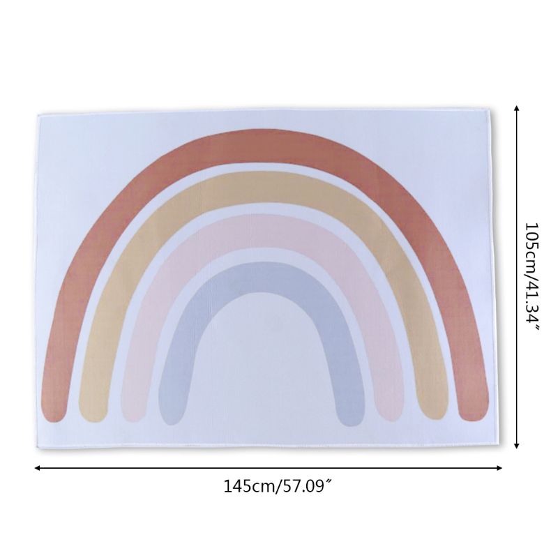 Alfombra de bebé para jugar al suelo, alfombra manta para gatear Arco Iris, Alfombra de juegos para niños, cojín decorativo para dormitorio