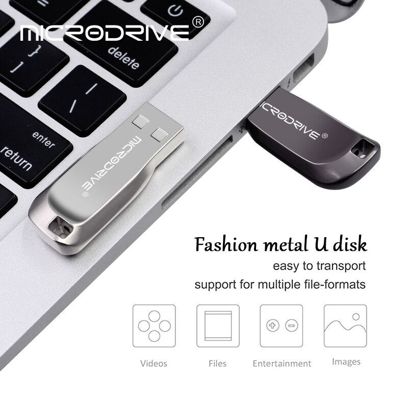Przenośny metalowa pamięć USB Flash 128GB 64GB wysokiej prędkości 32GB Pen Drive 16GB 8GB 2.0 pamięć USB pendrive