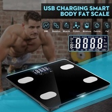 Tempered Glass Body Fat Scale Smart Wireless Digital Bathroom Weight Scale Body Composition Electronic Scales BMI Body Analyzer