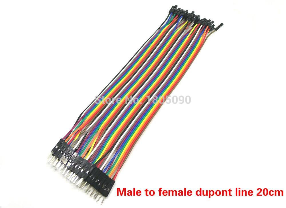 40 stks dupont kabel jumper draad dupont lijn man-vrouw dupont lijn 20 cm 1 P 40 P