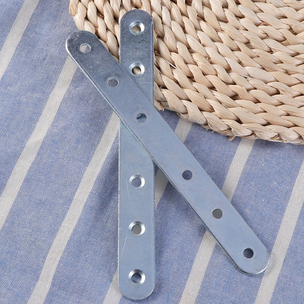 4PCS Straight Steel Brace Straight Metal Bracket Steel Straight Brace (No.7)