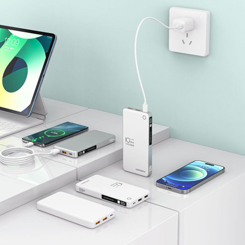 Carregamento super rápido 100000mAh Banco de potência de alta capacidade Bateria portátil Display digital Power Bank para iPhone Samsung Huawei