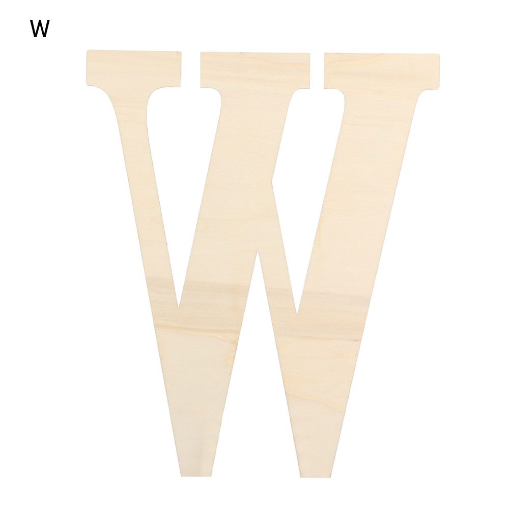 Ornamentos de porta de parede semiacabados, decoração de casa em branco pintável 30cm letras de madeira alfabeto inacabado diy artesanato em madeira: Manchado