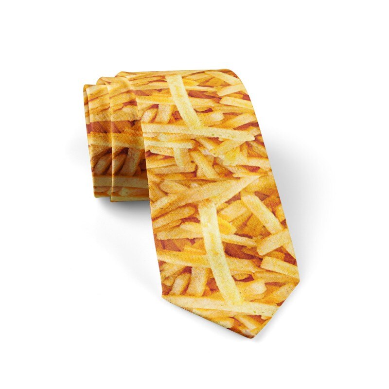 Potato Chips Printed Mens Ties Casual Shirt Collar Accessories 8cm Slim Festival Party Wedding Business Necktie for Male: Style6