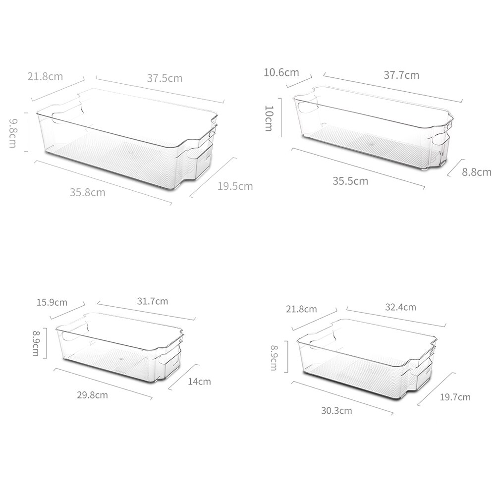 Multifunction Food Container Refrigerator Storage Box Vegetable Fruit Freezer Case Clear With Carrying Handles Home For Kitchen