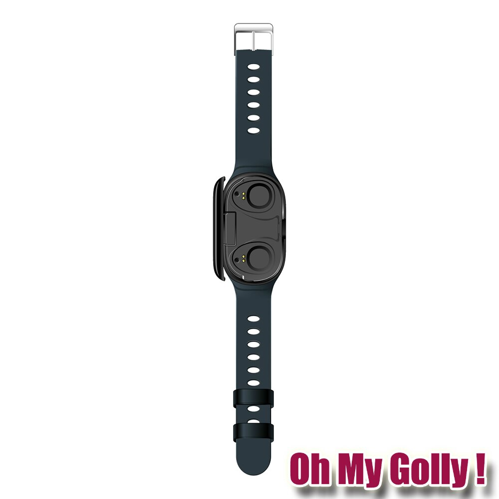 OMG ! M1 Newest AI Smart Watch With Bluetooth Earphone Heart Rate Monitor Smart Wristband Long Time Standby Sport Watch Men: Blue