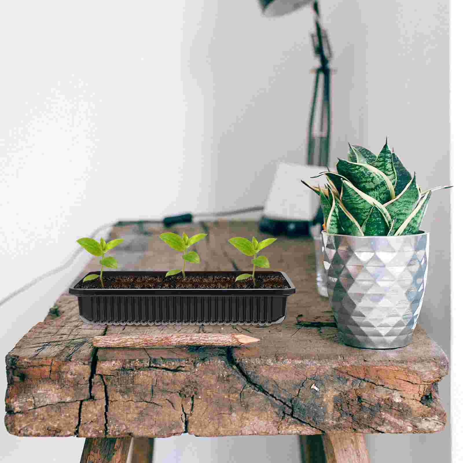 10Pcs Premium Nursery Tray Plant Flower Growth Tray Useful Gardening Tray