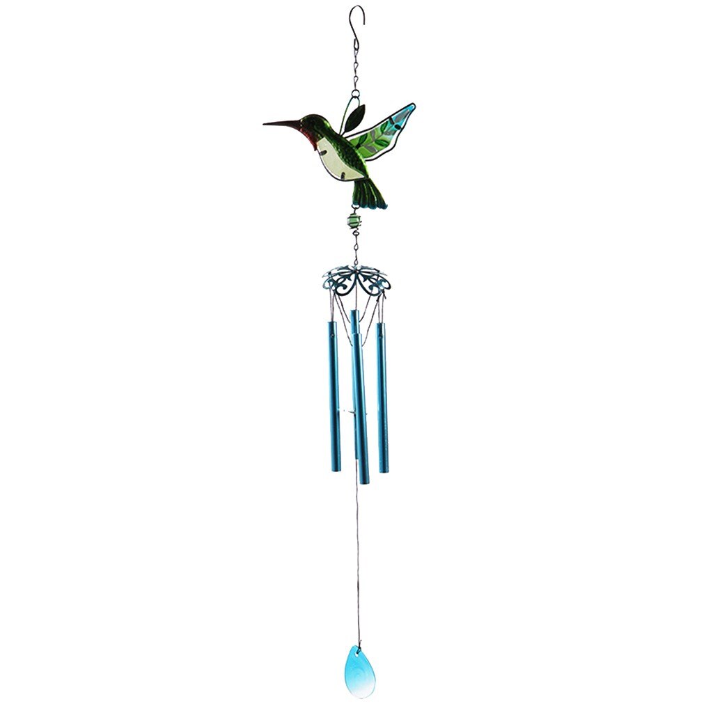 1PC peint colibri antirouille métal vent carillon suspension salle décoration vent carillons suspendus décorations offre spéciale #40: C
