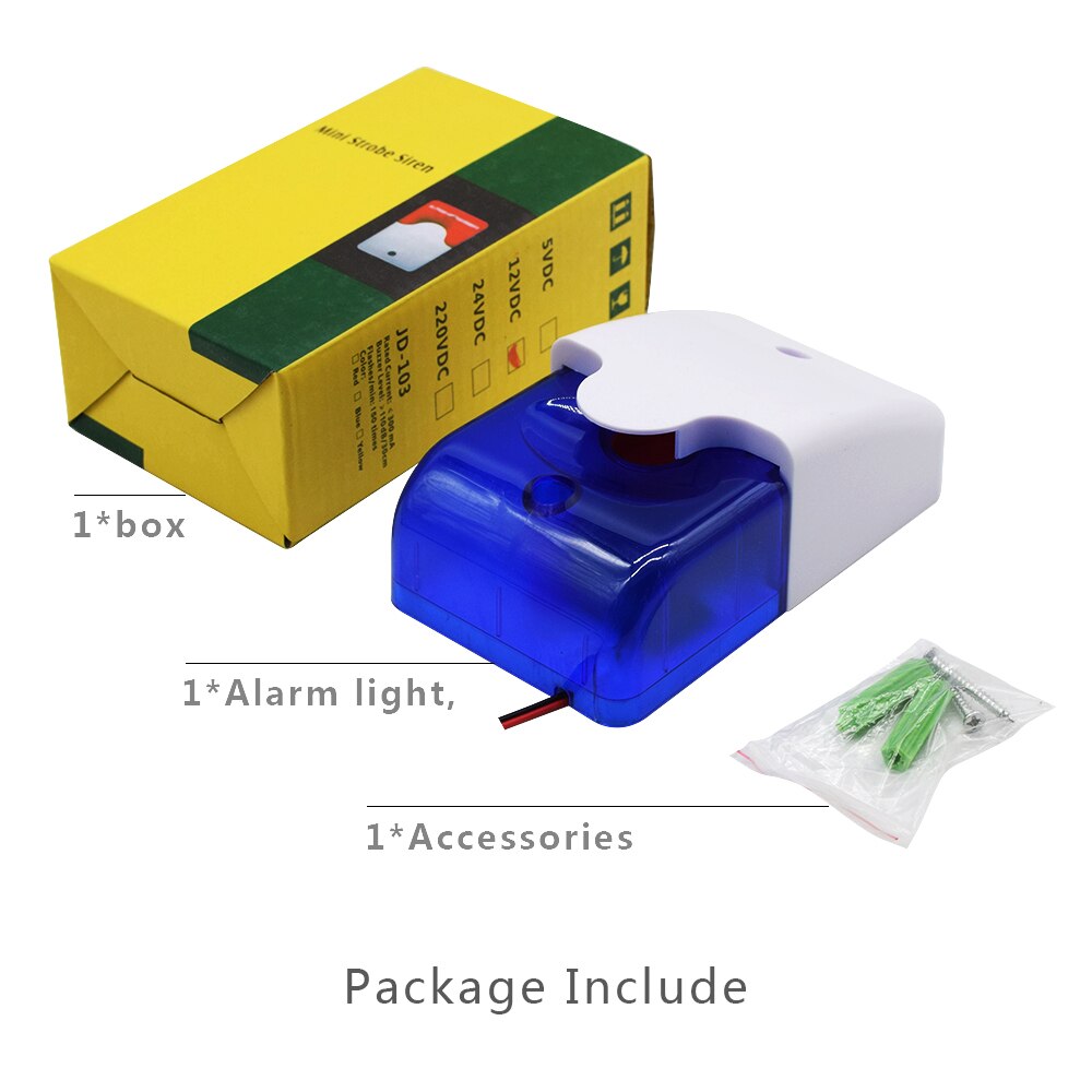 Gate Flashing Light Alarm Lamp For Swing Sliding Gate Barrier Signal Strobe Flashing Lamp DC 12V 24V AC220V