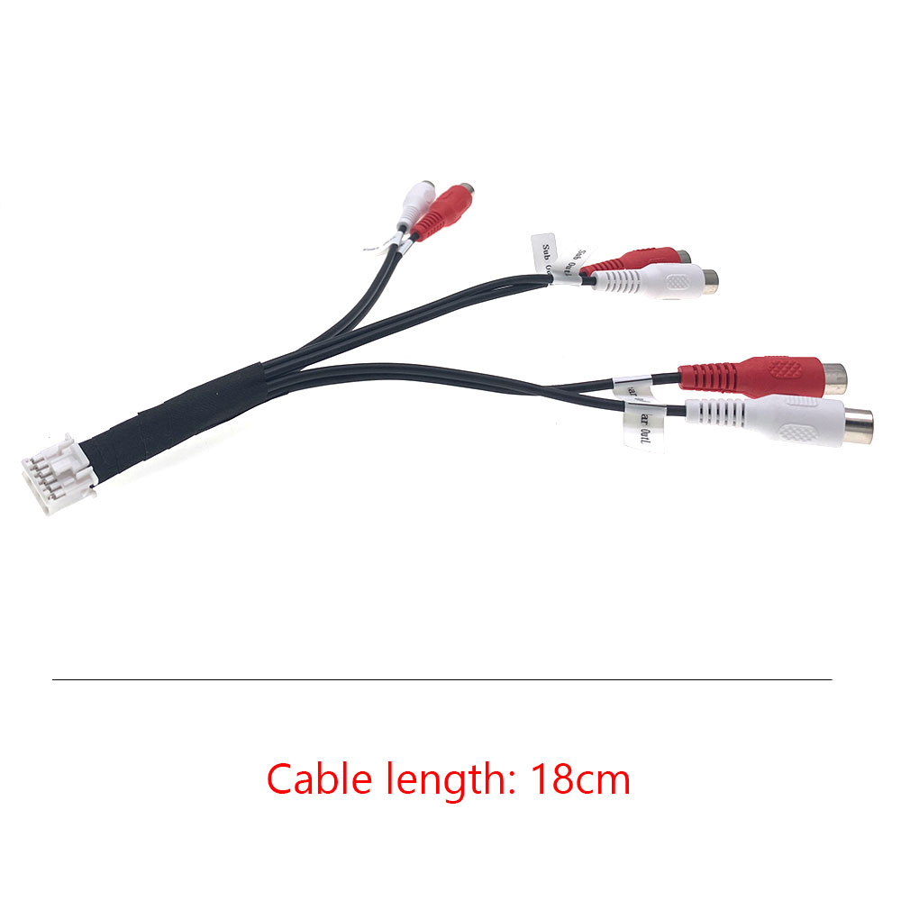 12 Broches Voiture Audio Stéréo Avant Arrière pad Woofer Sortie RCA Câble Adaptateur Pour Pioneer AVH-P6500 P6600DVD DEH-P800BT P88RS