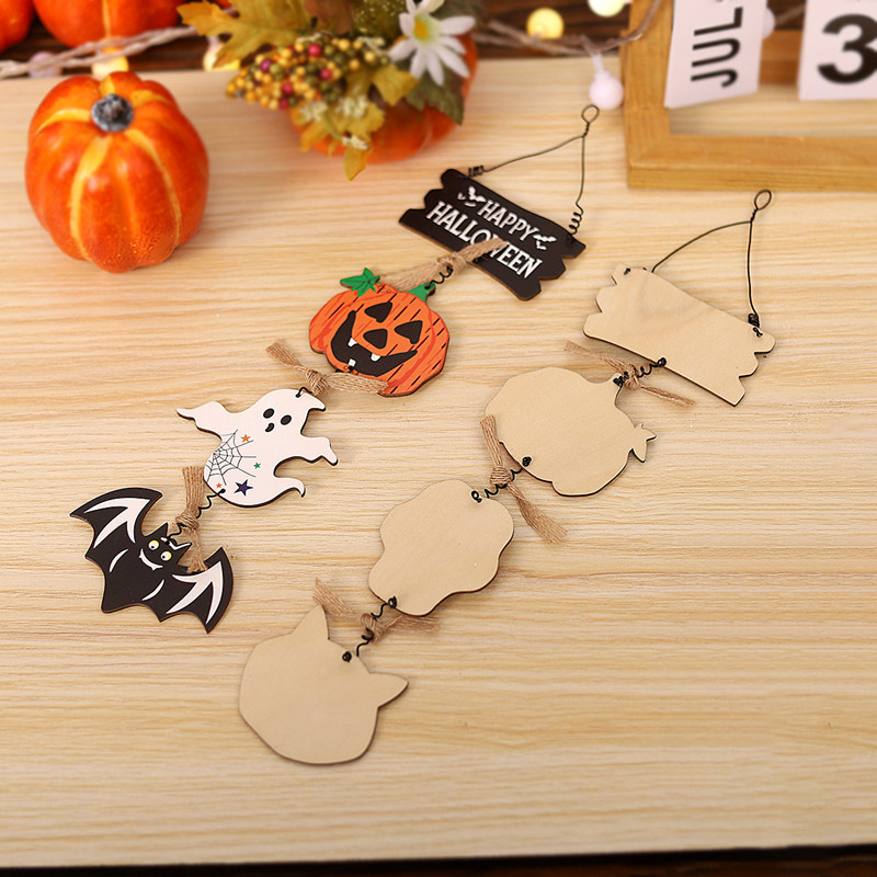 Halloween trædekorationer græskar flagermus skelet spøgelsesvedhæng hængende ornament vægdekoration gyser rekvisitter halloween festdekoration