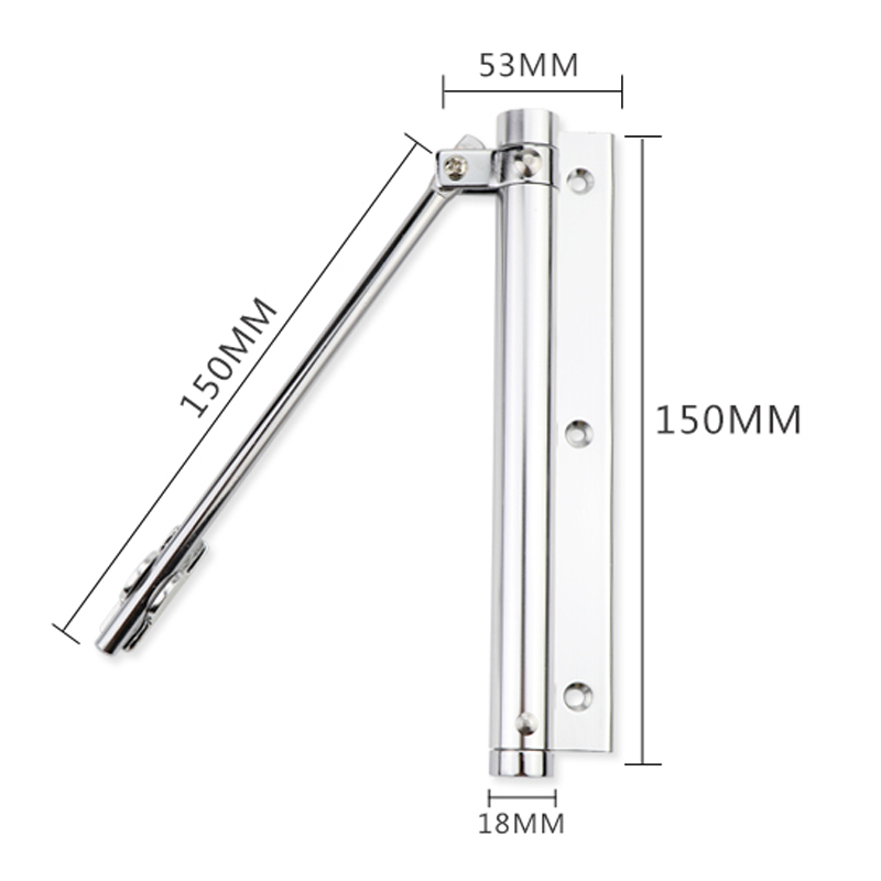 Door Closer Single Spring Strength Adjustable Surface Mounted Mini Automatic Closing Fire Rated Door Hardware 15-30kg