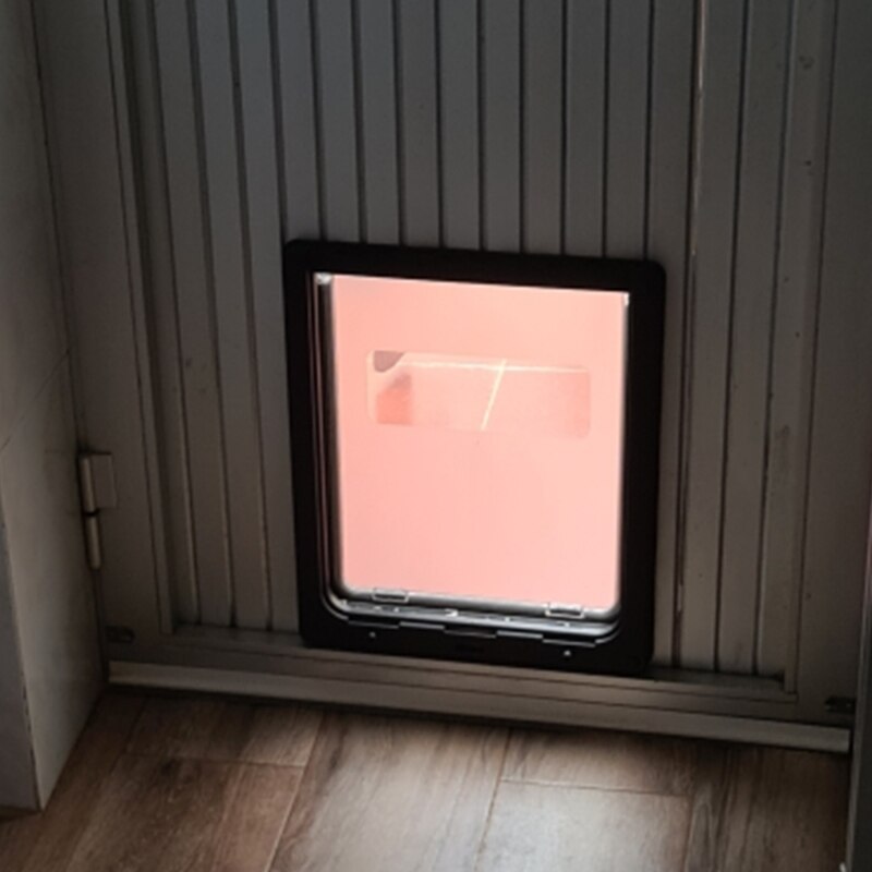 Ferme automatiquement la porte intérieure extérieure pour chien et chat, fournitures pour animaux de compagnie, plastique ABS résistant aux intempéries, rabat de sécurité verrouillable