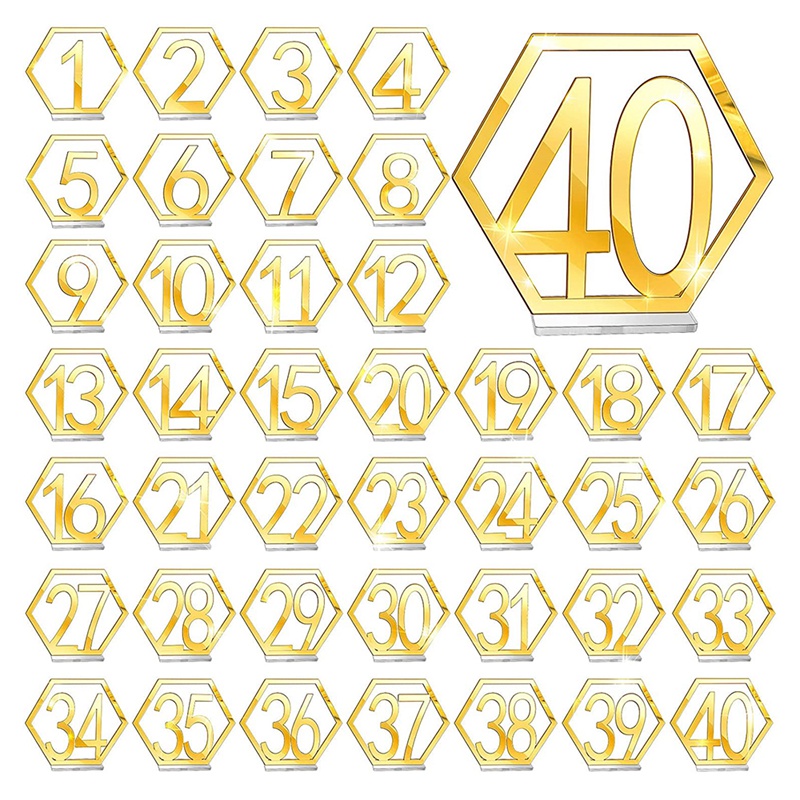 ! Wedding Reception Table Number Wedding Acrylic Table Number Hexagon Table Number Wedding Number With Stand Base: Default Title
