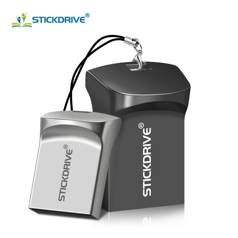 Mini pendrive de Metal, memoria USB 2,0, 8GB, 16GB, 32GB, 64GB, 128GB, con llavero en U