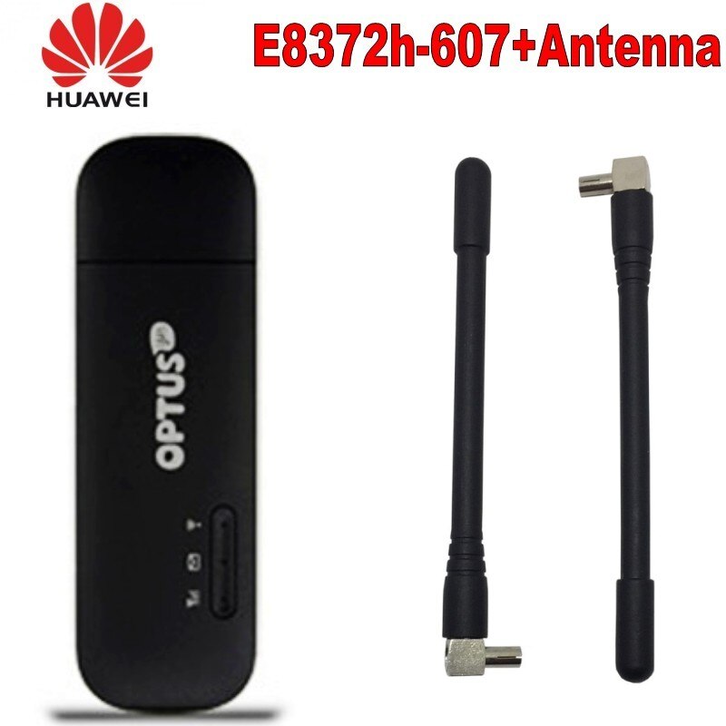 Huawei E8372h-607 with 4g antenna FDD-LTE Band 1(2100MHz) /3 (1800MHz) /7(2600Mhz)/8(900 MHz) /28(700Mhz) MiFi modem stick