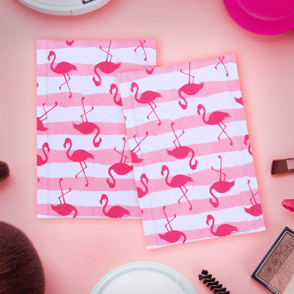 Sobres con estampado de flamencos para correo Postal, paquete de 10 Uds. Estampado original