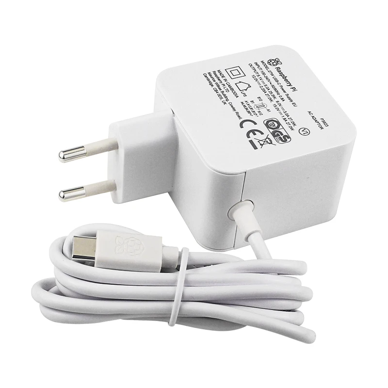 Officiële Raspberry Pi 5 27W USB-C Voeding 5.1V 5a USB-C Pd Opladen Eu Us Uk Stekker Adapter Voor Raspberry Pi 5: Rood