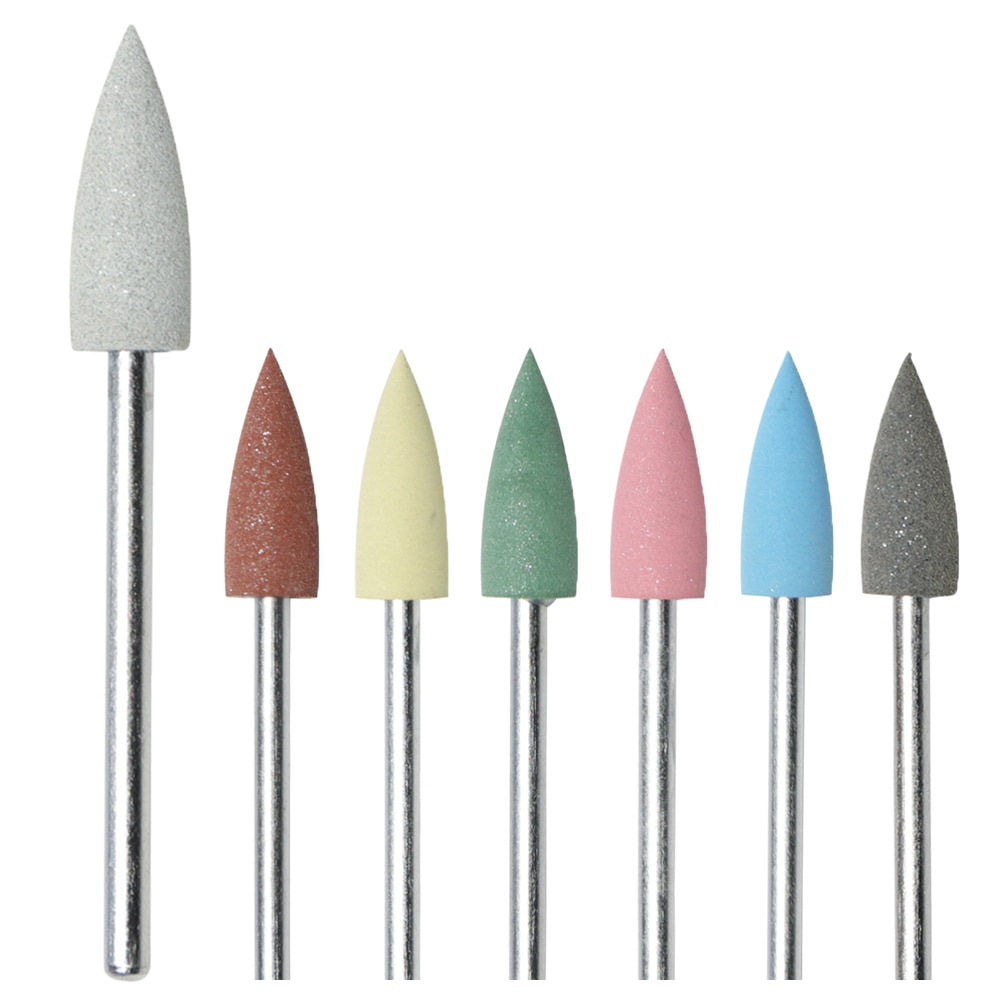1pcs Rubber Silicon Nail Art Drill Bit 7 Colors Milling Cutter Manicure Pedicure Tools For Electric Machine JIGJ01