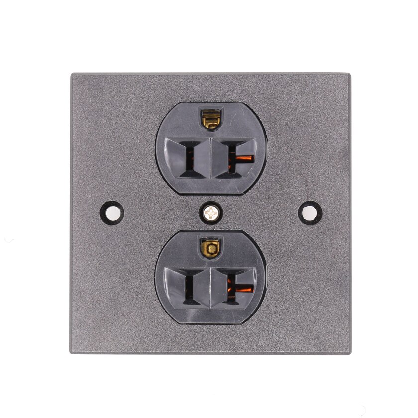 High performance 1x US AC Power Receptacle Wall Outlet Red Copper Socket HIFI Duplex Plate