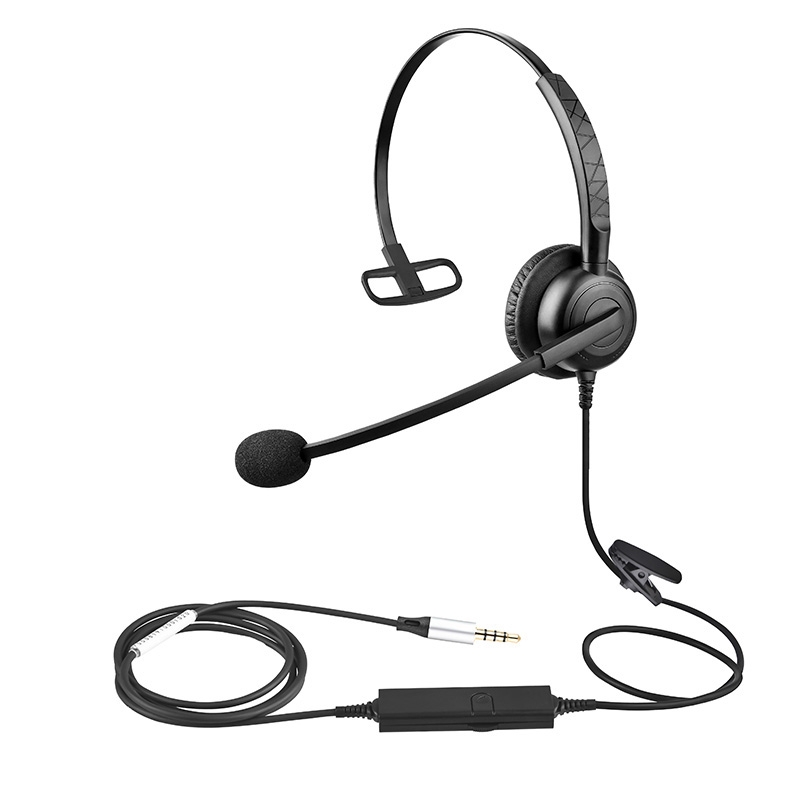 B15 Wired Earphone,Noise Reduction with voice control,Call center traffic headphone,PC/Phone/Microphone headset,Single ear: Red