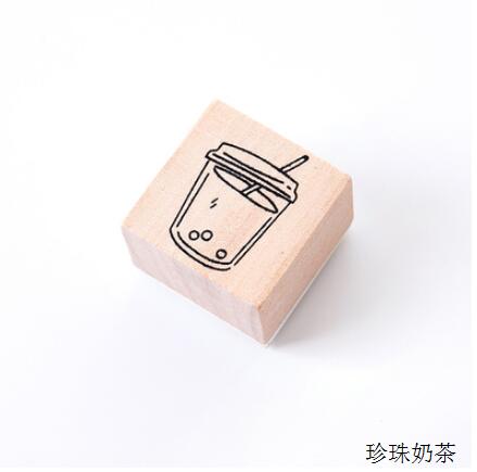 Vintage cute food Coffee plants stamp DIY wooden rubber stamps for scrapbooking stationery scrapbooking standard stamp 3x3cm: G