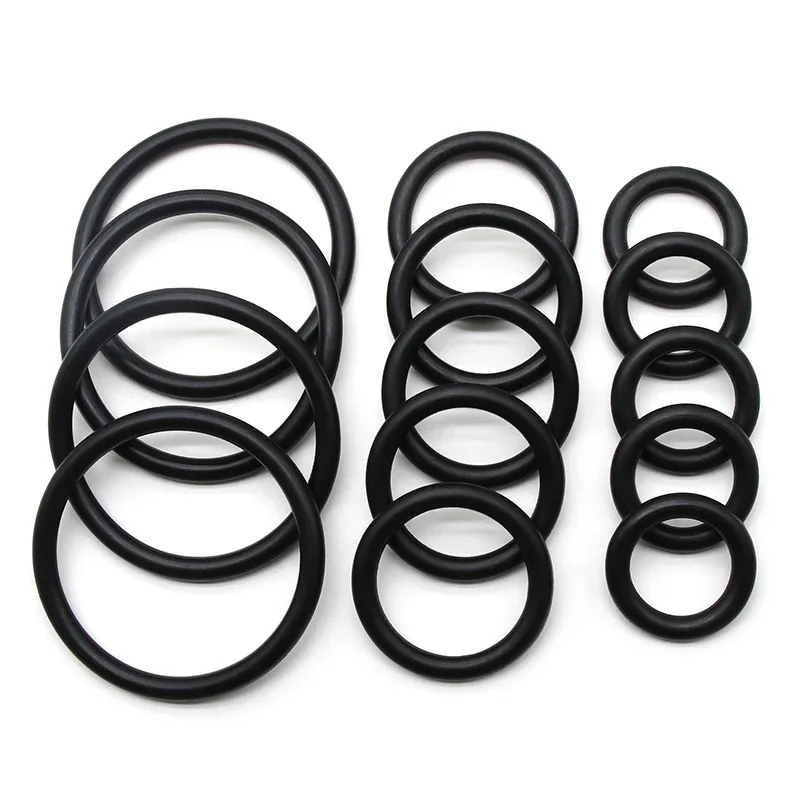 10 peças junta de vedação nbr o anel cs 5mm od 15 ~ 170mm espaçador de borracha nitrílica butadieno arruela de resistência a óleo formato redondo preto