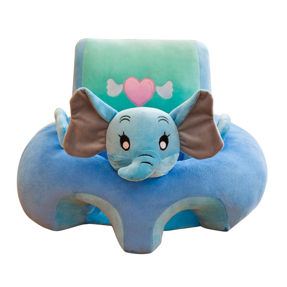 , bonito sofá para bebé, con animales para sentarse, asiento para bebé, sofá, silla lavable, piel cómoda, amigable con el cristal, súper suave: Azul oscuro