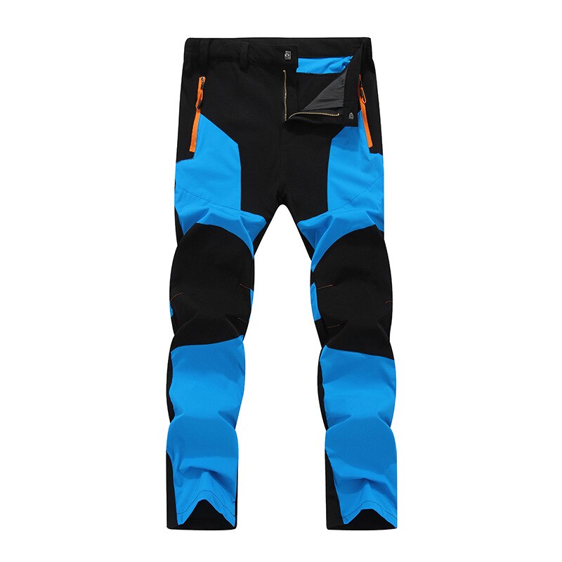 TWTOPSE Men Elastic Water Resistant Hiking Camping Pants Breathable Durable Anti-sweat Sports Cycling Bike Bicycle Pant Trousers: Blue Men Pants / China Size 4XL