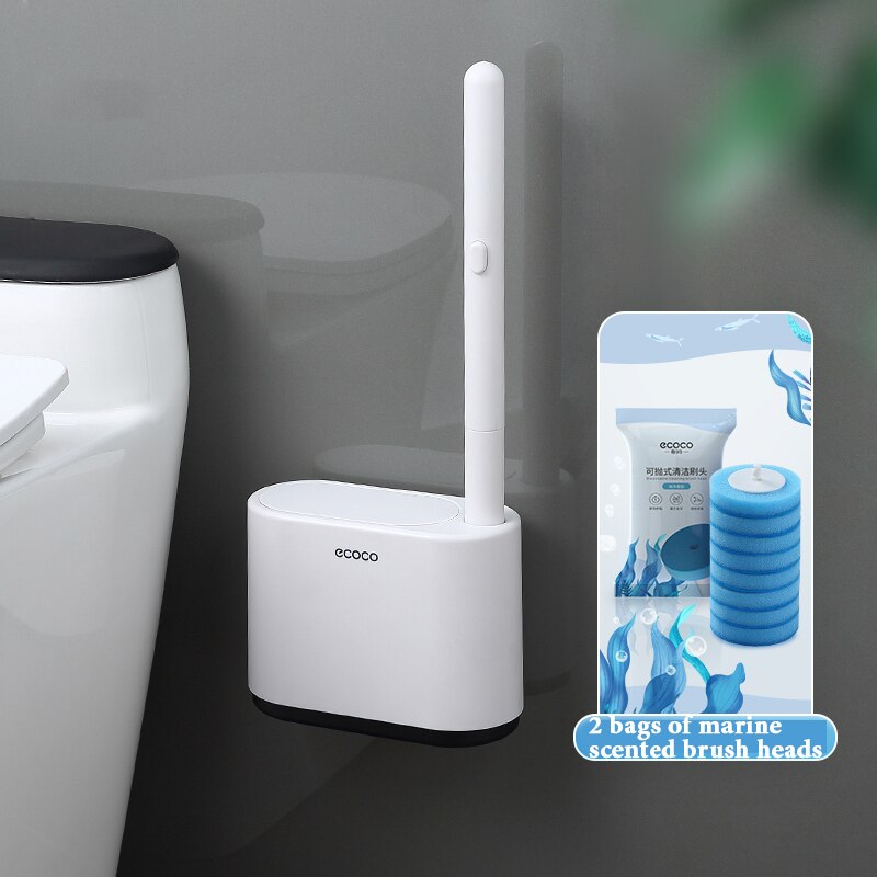 Wegwerp Wc Borstel Huishouden Muur Gemonteerde Kan Worden Gegooid Zonder Dode Hoeken Cleaning Toiletborstel Badkamer Accessoires: Black A